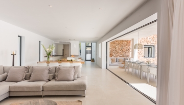 Resa estate modern villa for sale ibiza first line north living room terrace.jpg